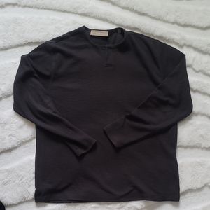 Fear of God Essentials Men's Black Long Knitted Sleeve Shirt